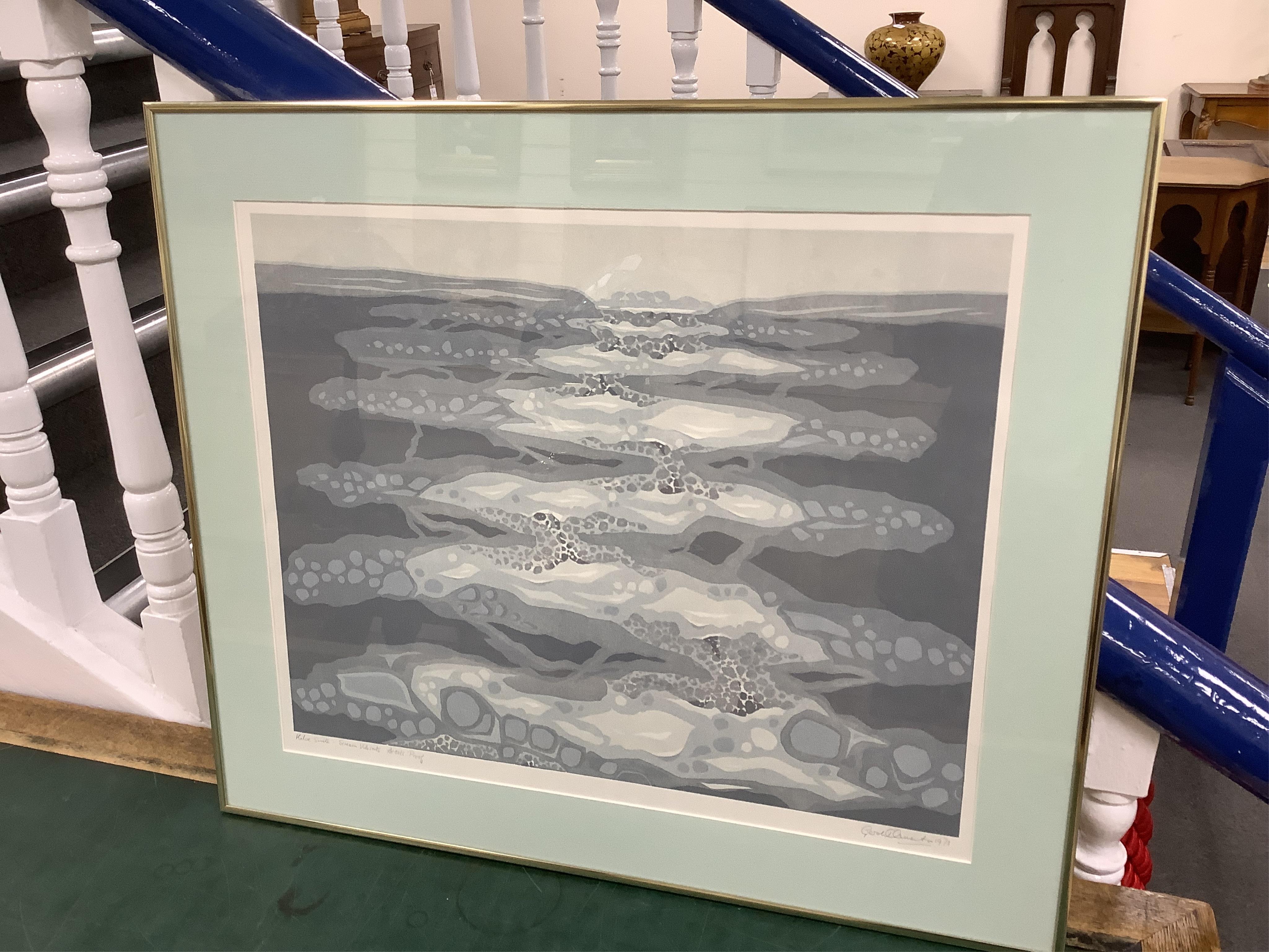 Gerald Clements, three screen prints, each signed in pencil to include an artist's proof example, titled 'Kilve Suite - Stream Vierato' dated 1973, largest 43 x 53cm